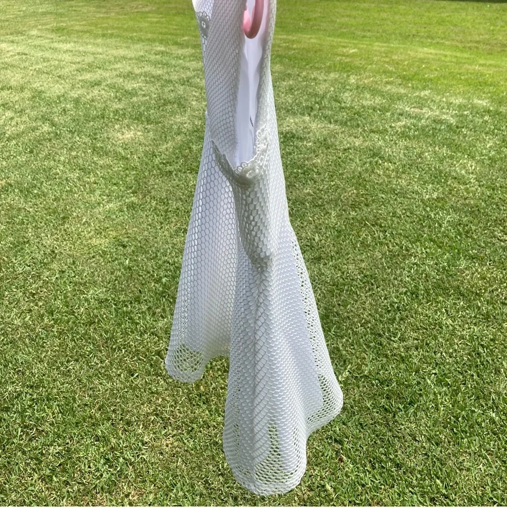 Kidpik white sleeveless fit and flare dress girls small 7/8 GUC Back Zip